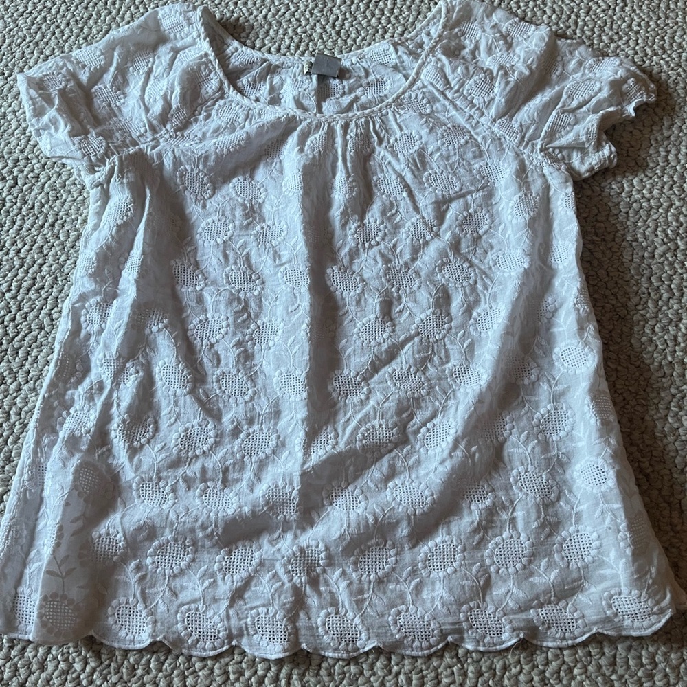 Lucky Brand White Lace Blouse